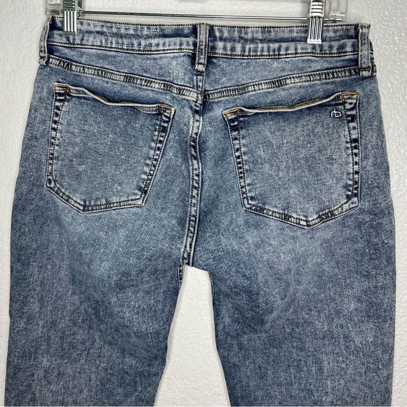 Rag & Bone ORE Low-Rise Boyfriend Raw Hem Acid Wash Blue Women Jeans Sz 27 - Picture 5 of 10